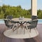 Armen Living Sachi and Nabila Outdoor 5 Piece Light Eucalyptus and Concrete Dining Set 840254333383 - alternate 8